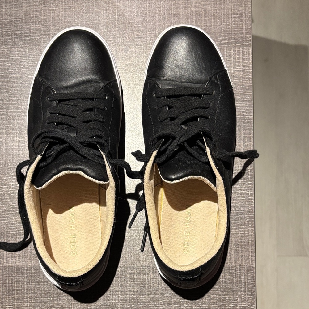 Cole Haan Black Leather Sneakers